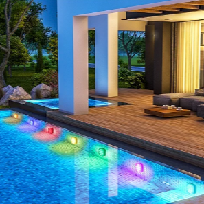 LED-stämningsljus för pool