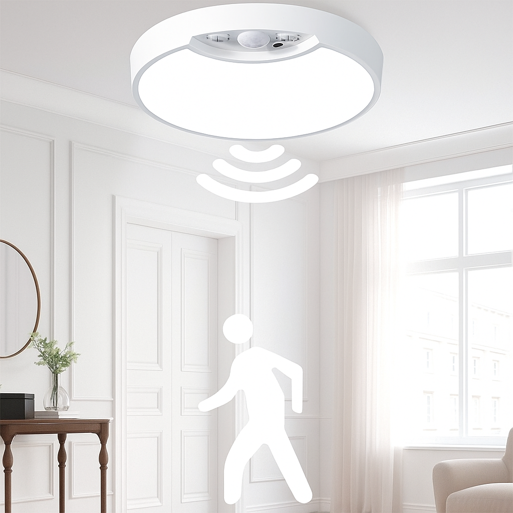 LED-taklampa med radarrörelsesensor