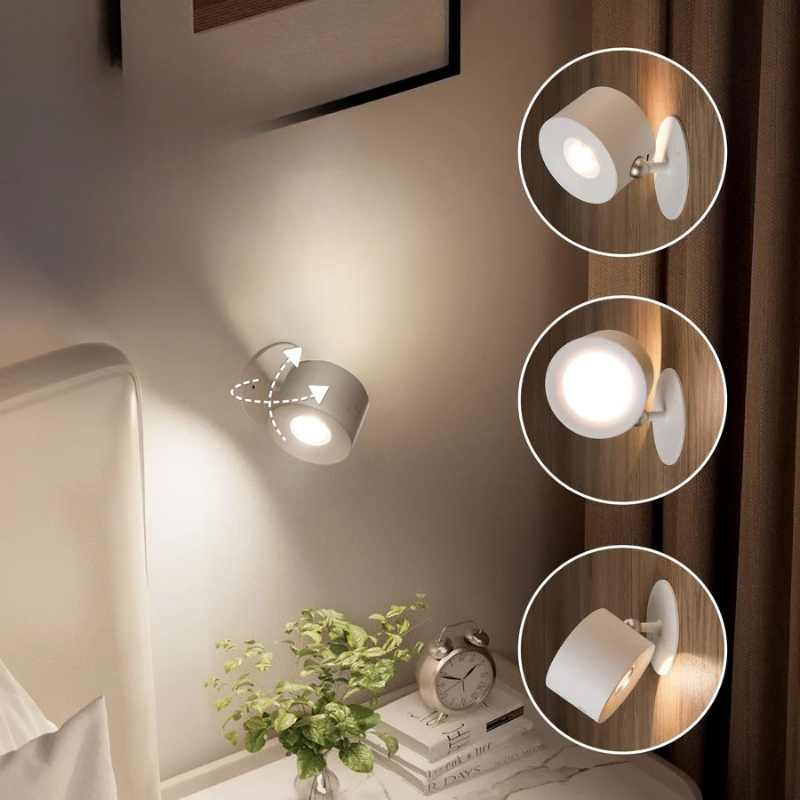 Modern uppladdningsbar vägglampa med fjärrkontroll