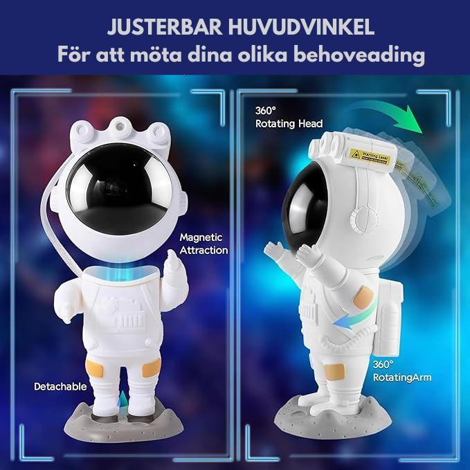 Astronaut Galaxy Star Projector Stjärnklar nattlampa