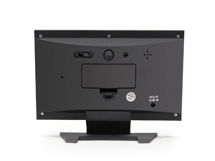 Bordsklocka med väderinformation