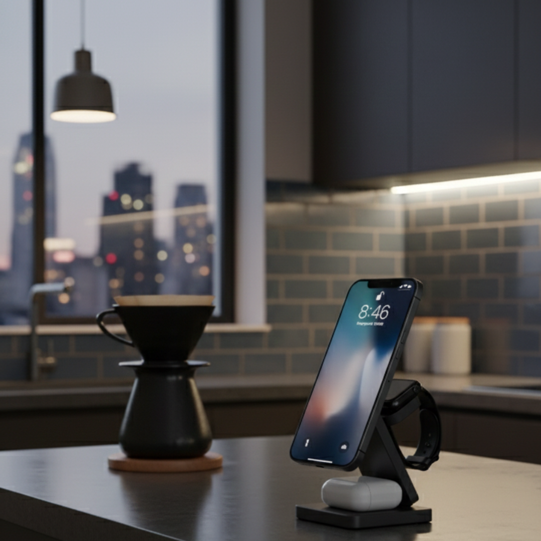 Fällbar magnetisk laddare