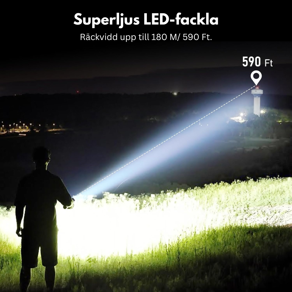 Uppladdningsbar LED - ficklampa