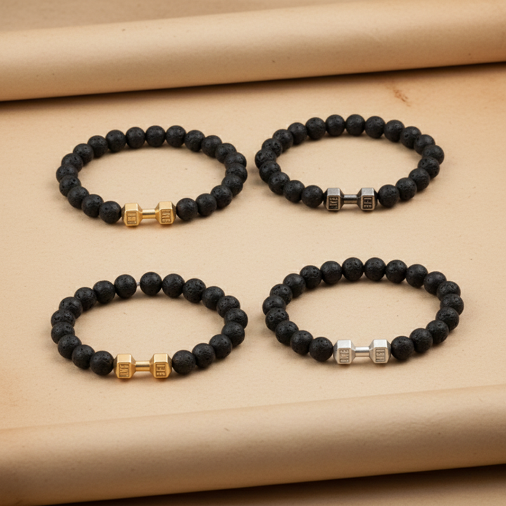 Armband med stenhandvikter