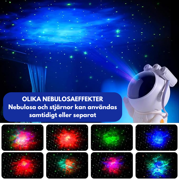 Astronaut Galaxy Star Projector Stjärnklar nattlampa