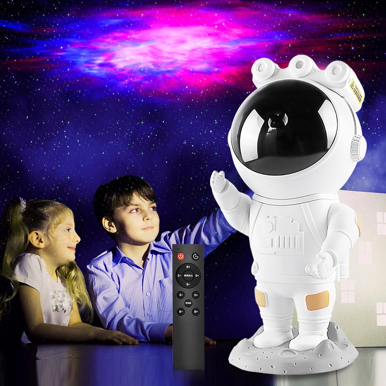 Astronaut Galaxy Star Projector Stjärnklar nattlampa