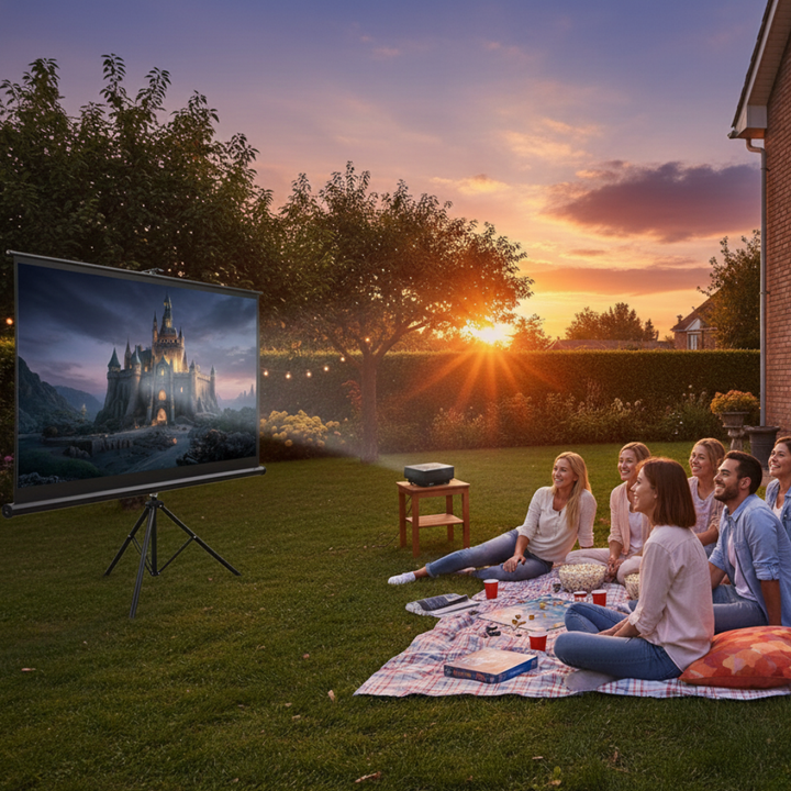 Den bärbara projektionsskärmen