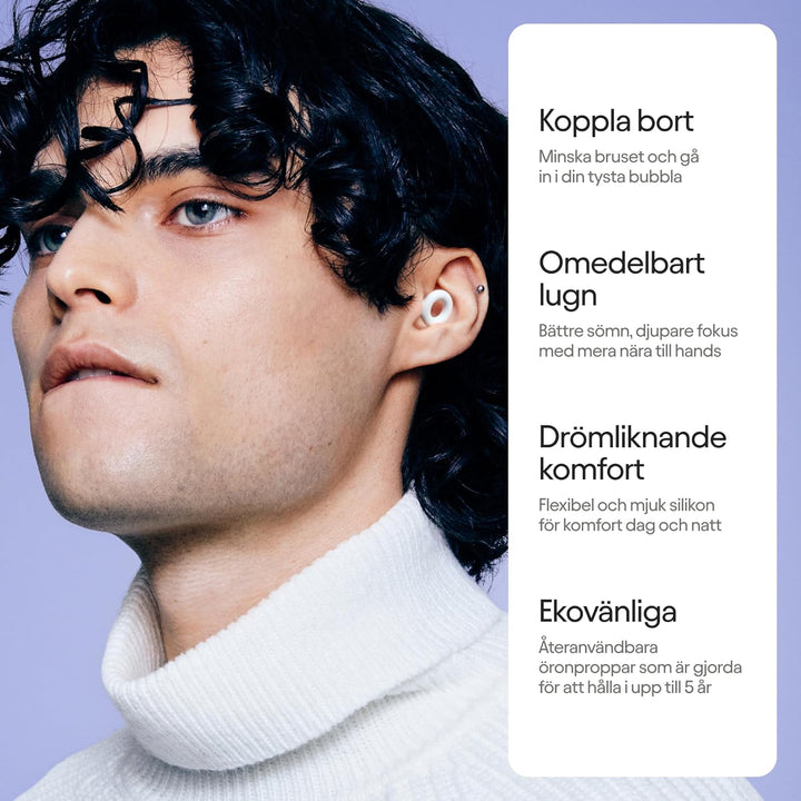 Ljuddämpande öronproppar för sömn, djup koncentration, resa