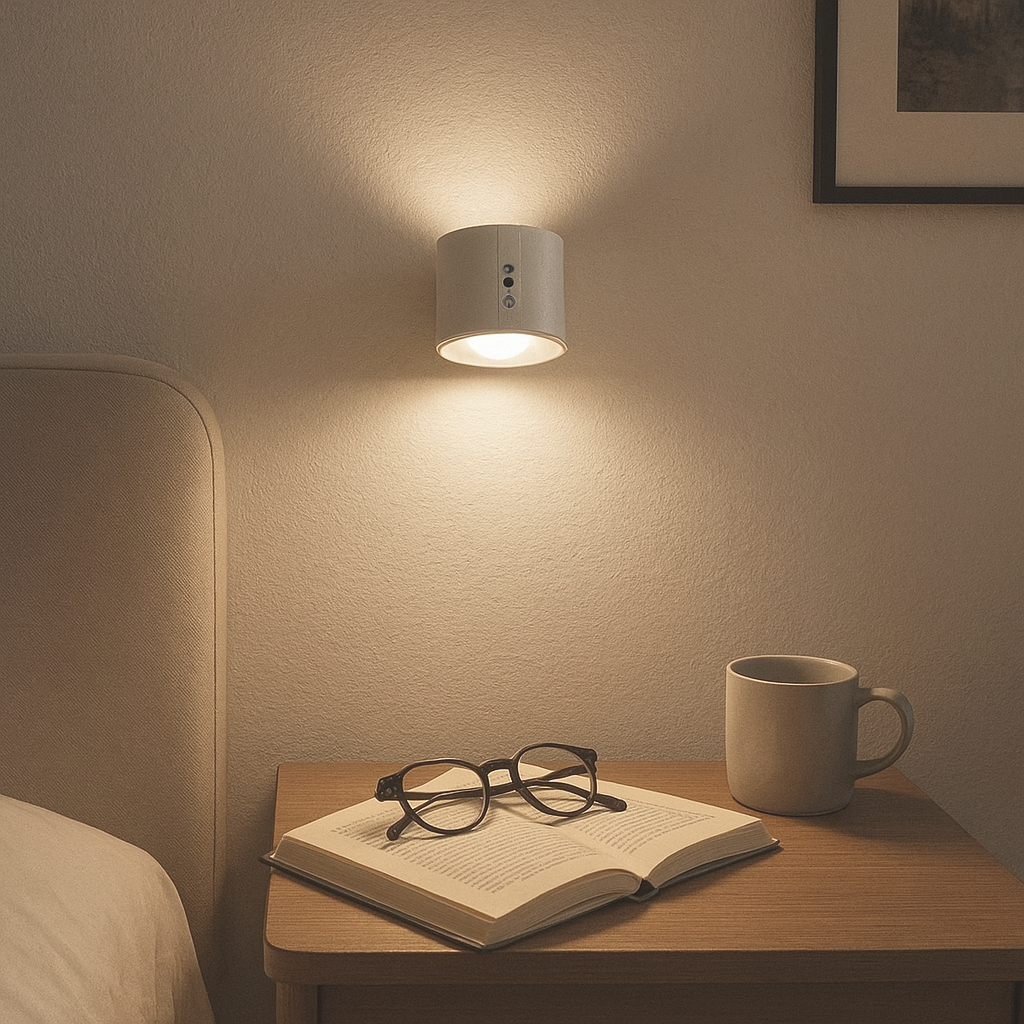 Modern uppladdningsbar vägglampa med fjärrkontroll