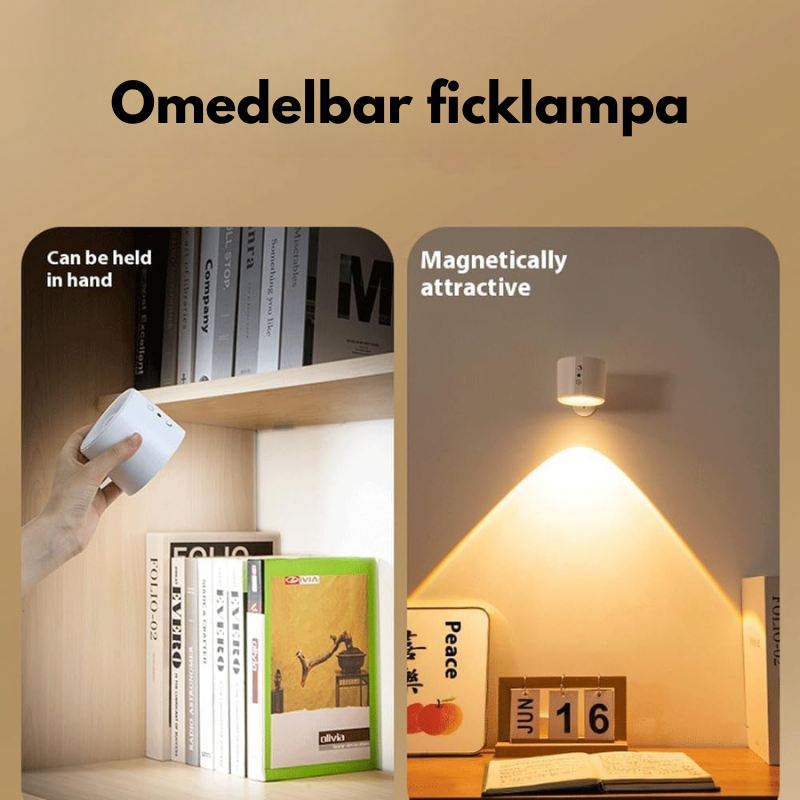 Modern uppladdningsbar vägglampa med fjärrkontroll