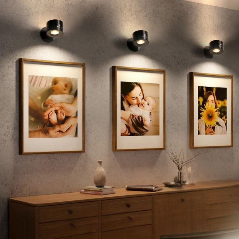 Modern uppladdningsbar vägglampa med fjärrkontroll