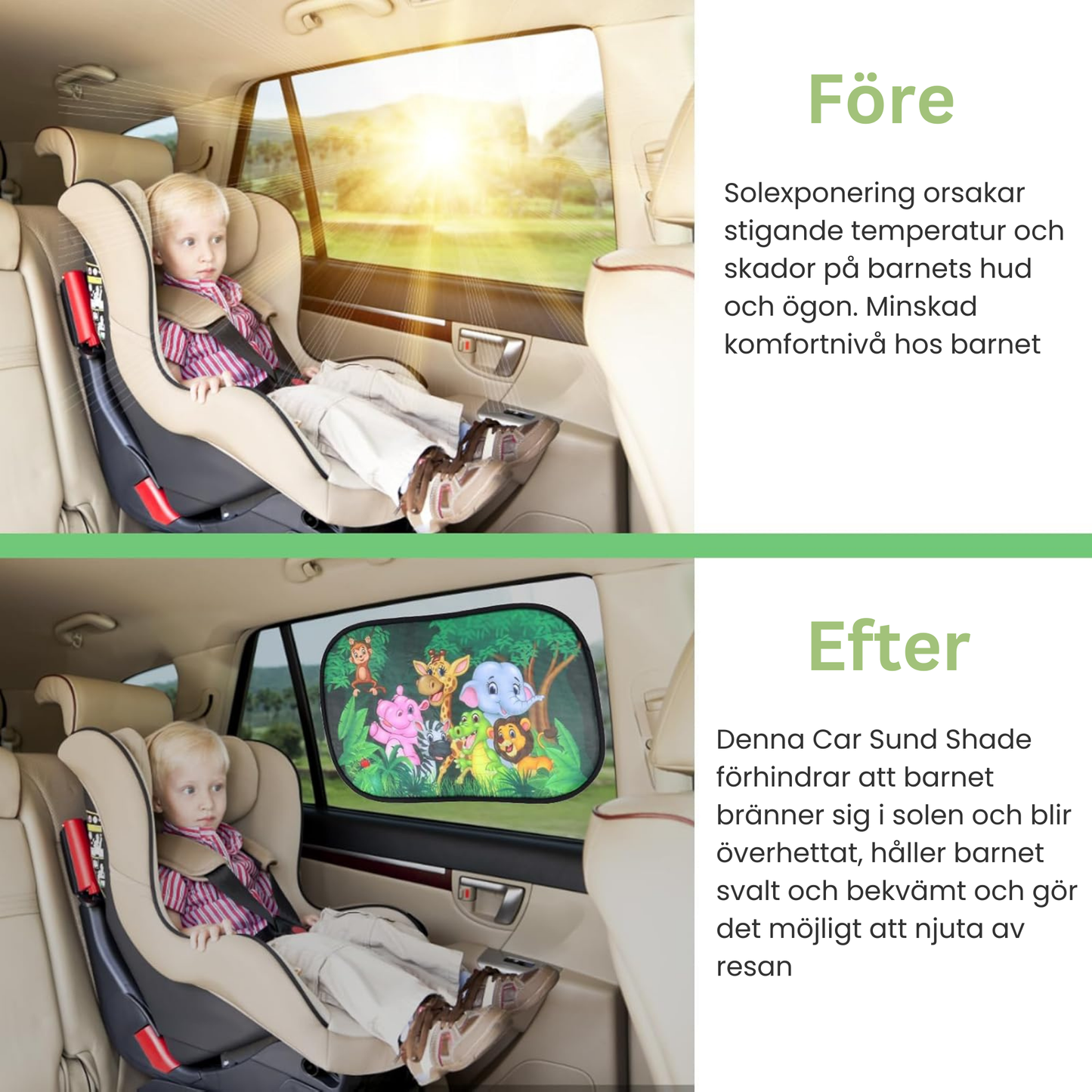 Solbeskyttelse til biler med optimal UV-beskyttelse