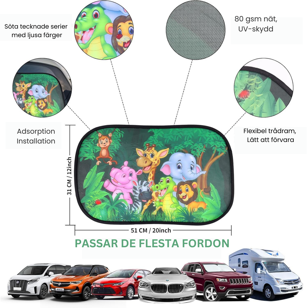 Solskydd för bil – Motiv för barn