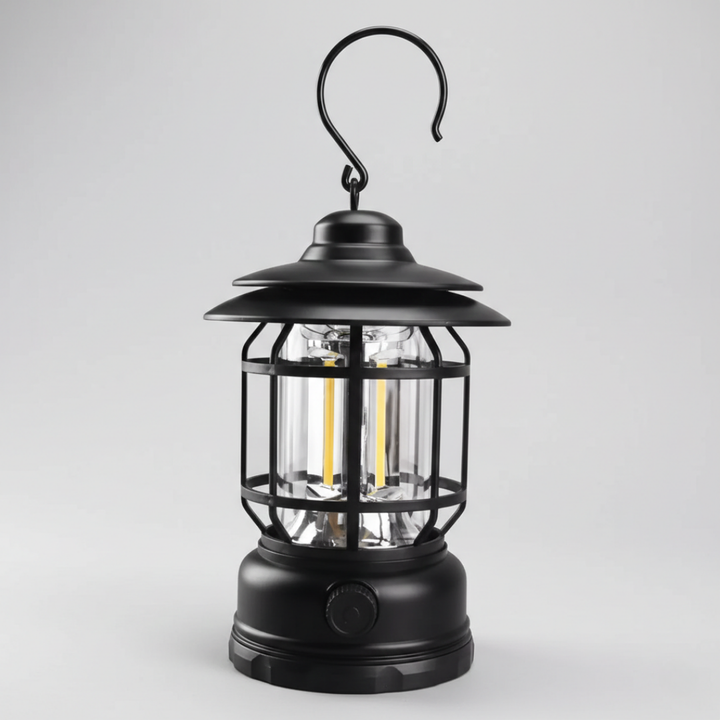 Uppladdningsbar LED-lykta i retrostil
