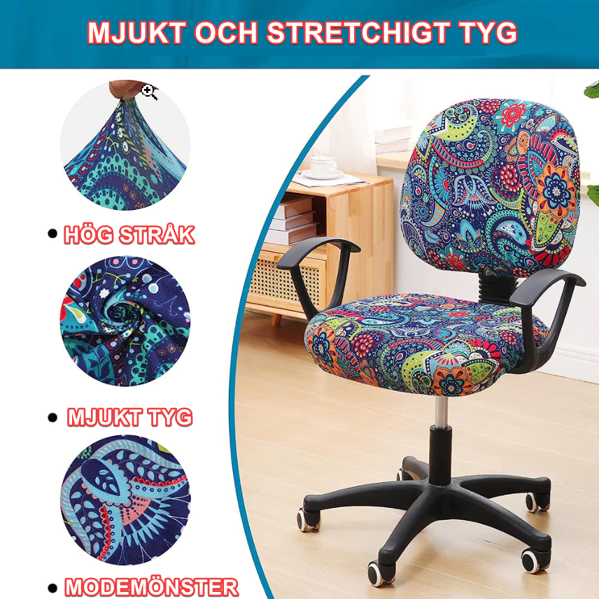 Stretch & Tvättbar Kontorsstolsöverdrag