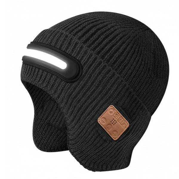 Uppladdningsbar Mössa med LED-Ljus och Bluetooth