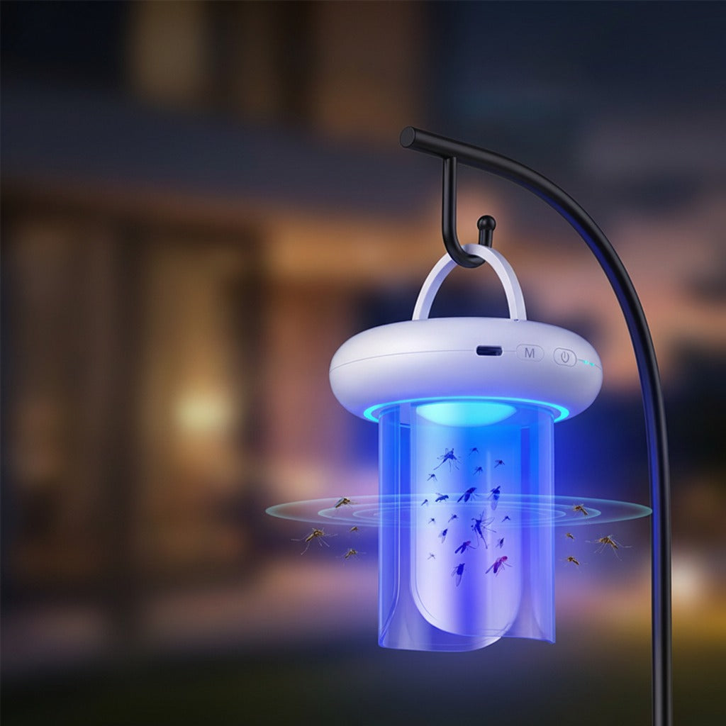 UV LED-myggelamp hängande utomhus – fångar myggor och flugor
