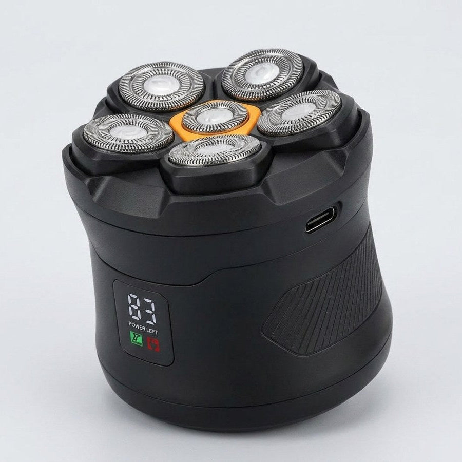 6D vattentät rakapparat svart med LED-display och sexdubbla blad