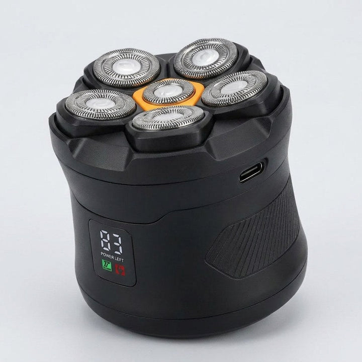 6D vattentät rakapparat svart med LED-display och sexdubbla blad