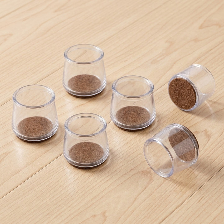 Transparenta silikon golvskydd på trägolv – 12-pack