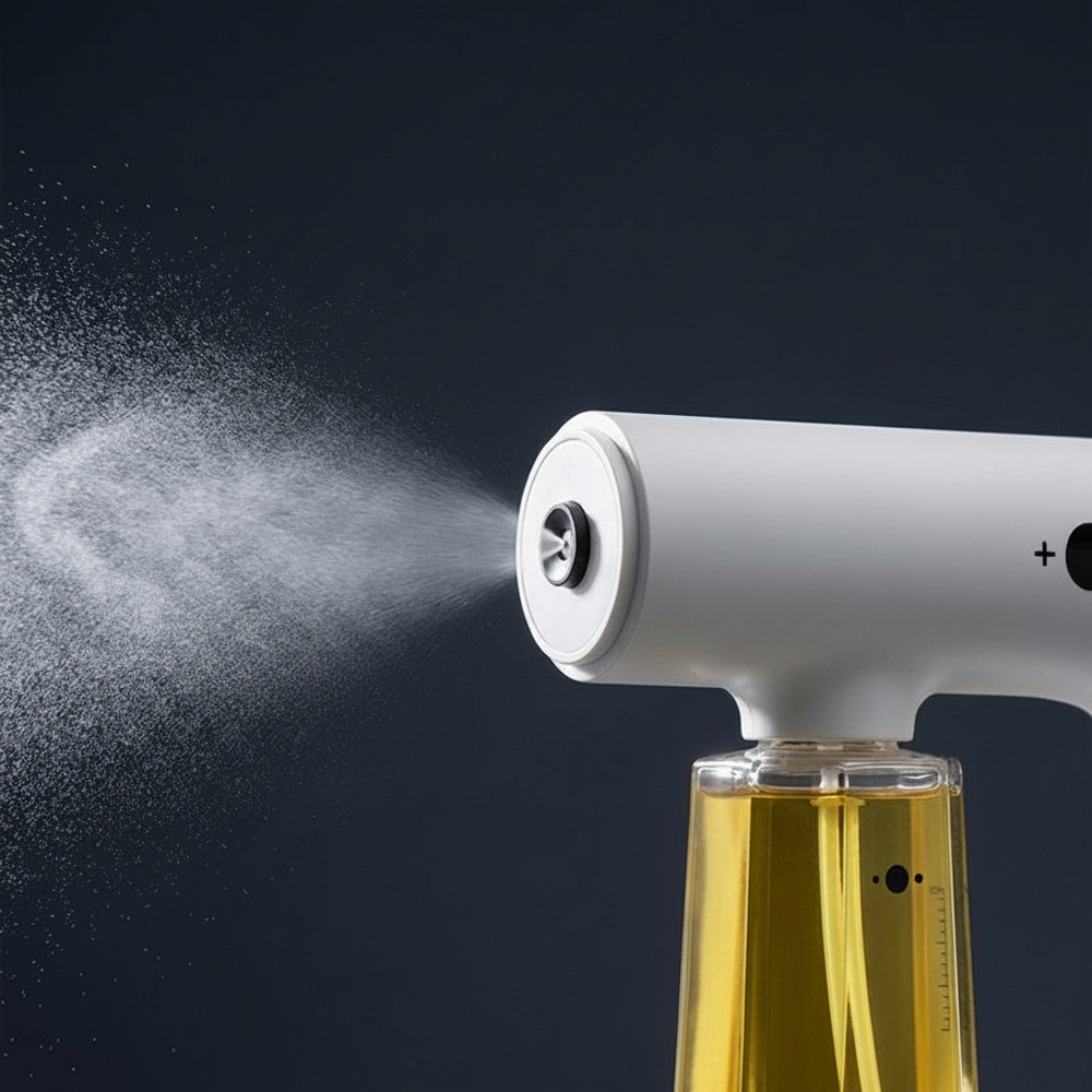 Nano-mist spraydetalj som visar fin atomisering