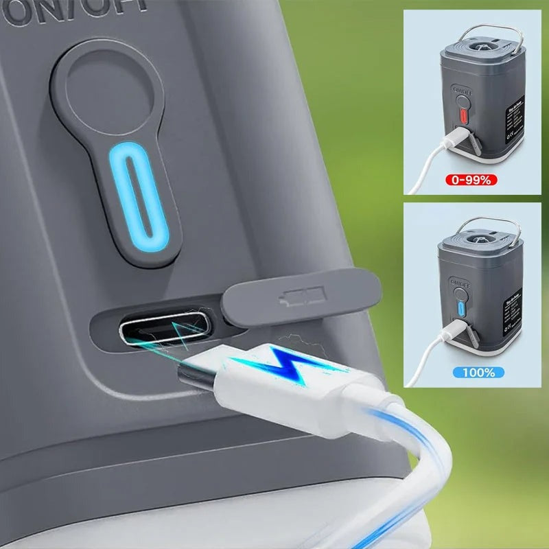 Ladeport for luftpumpe med USB-kabel