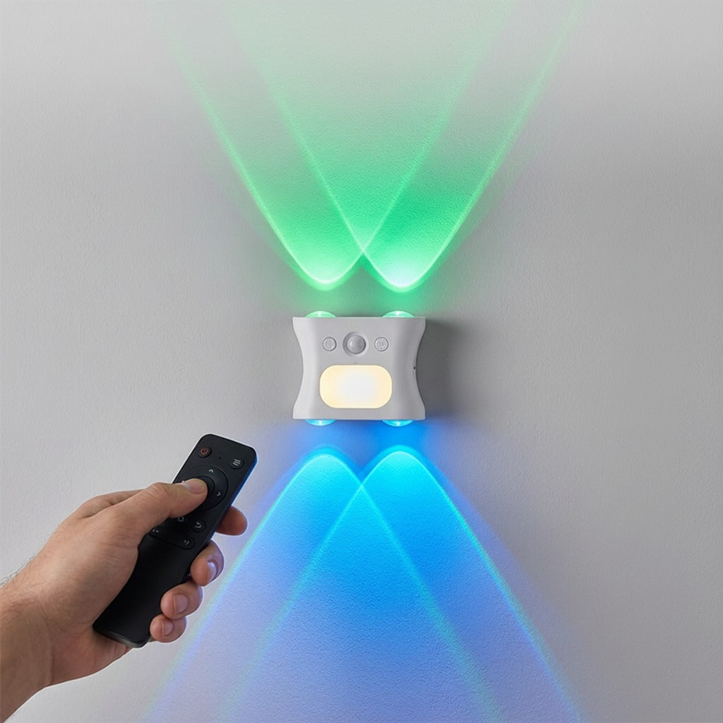 Vägglampa RGB färger med fjärrkontroll